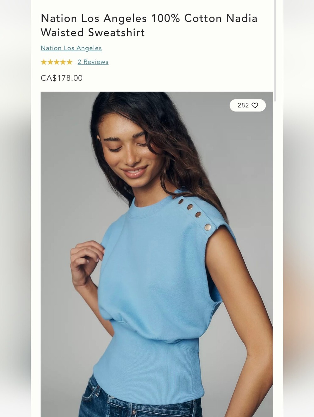 BNWT Nation Los Angeles Nadia Set In Porcelin blue - Small - Retail $400